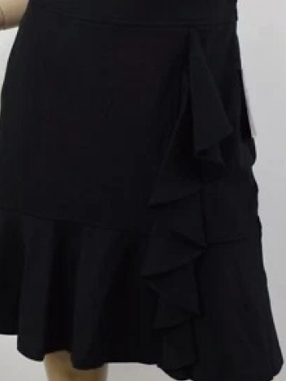 Lauren Ralph Lauren Black Ruffle Pencil Skirt
